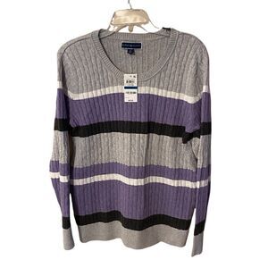 NWT Karen Scott Woman’s Striped Pullover Sweater
